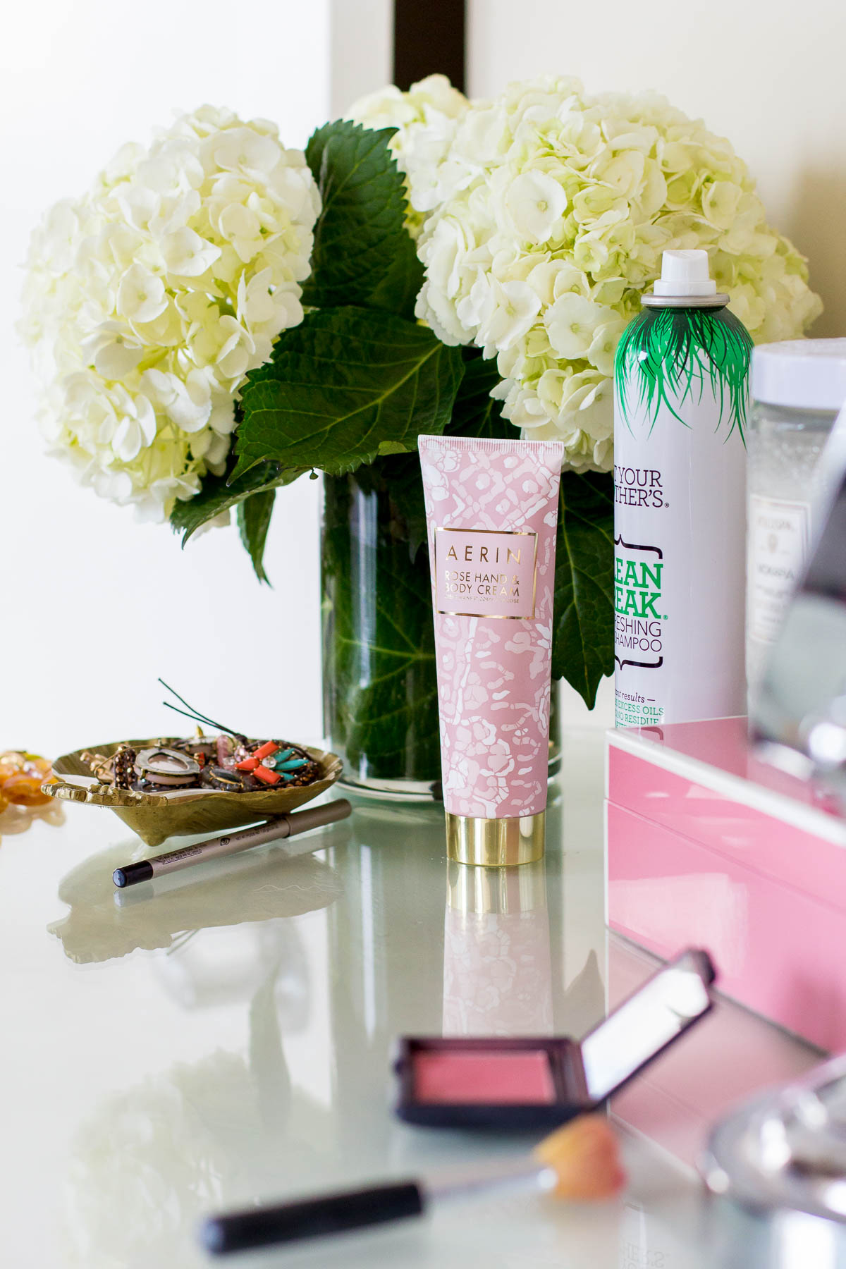 Aerin beauty (and hydrangeas) — via @TheFoxandShe