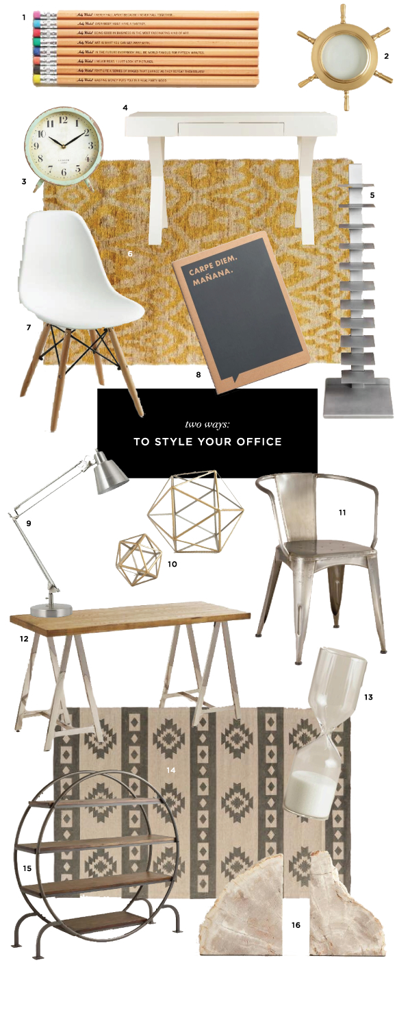 Two Ways to Style Your Office — via @TheFoxandShe