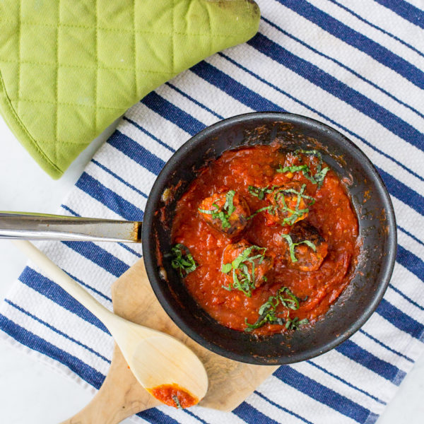 Pesto Turkey Meatballs — via @TheFoxandShe