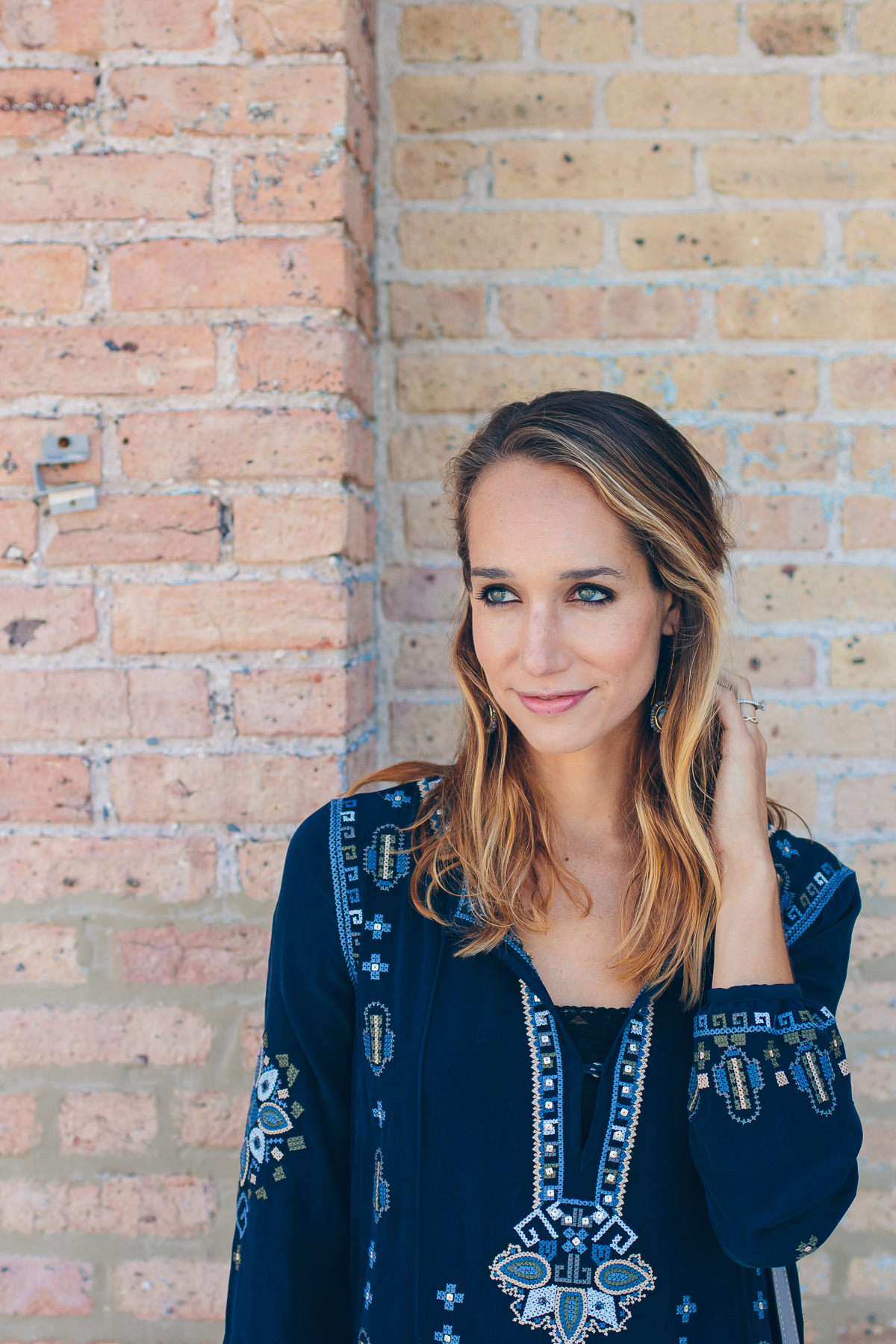 embroidered drop waist dress — via @TheFoxandShe
