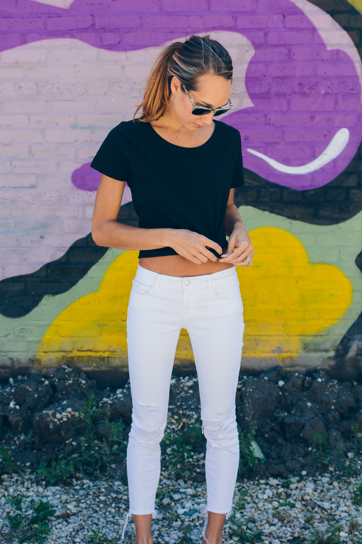 casual summer outfit #HanesOffDutyStyle — via @TheFoxandShe