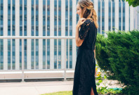 Black Lace Dress — via @TheFoxandShe