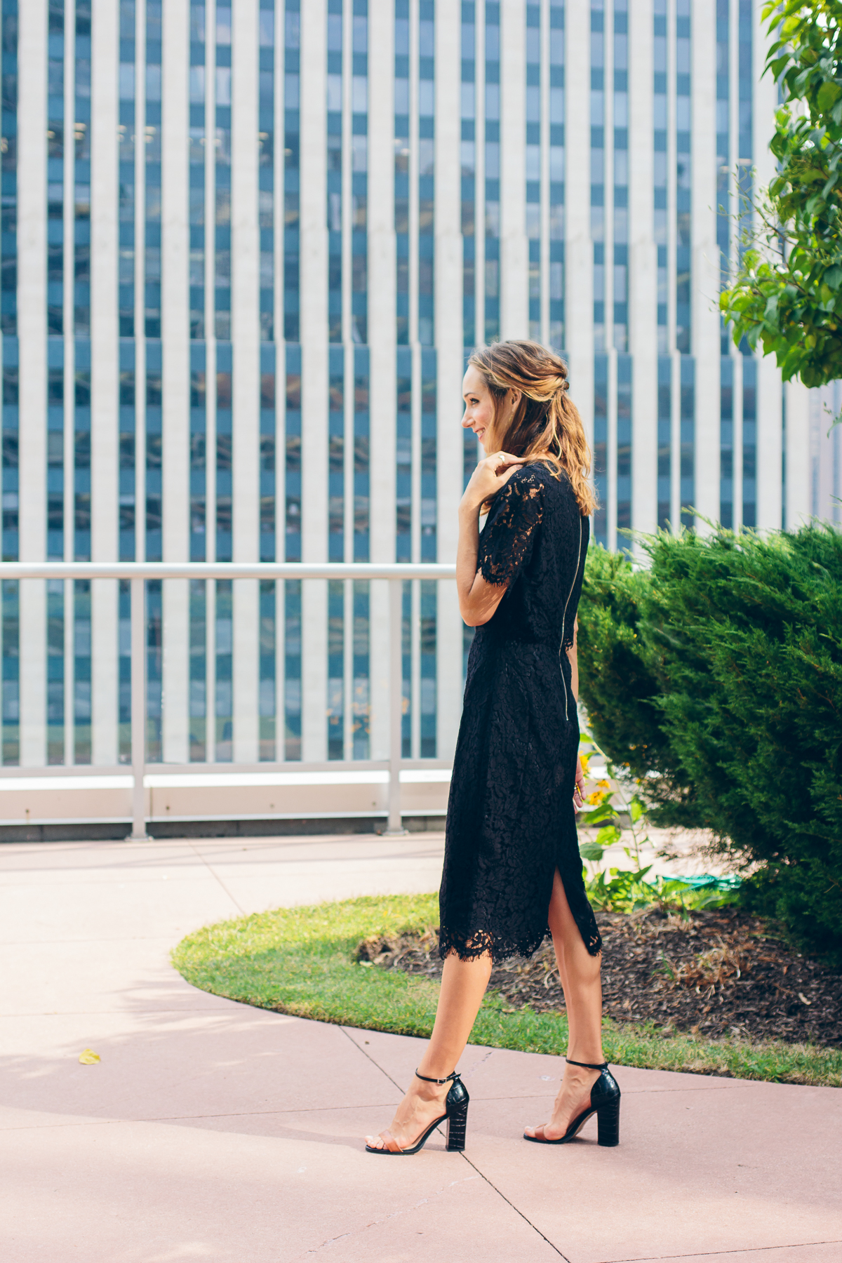 Black Lace Dress — via @TheFoxandShe