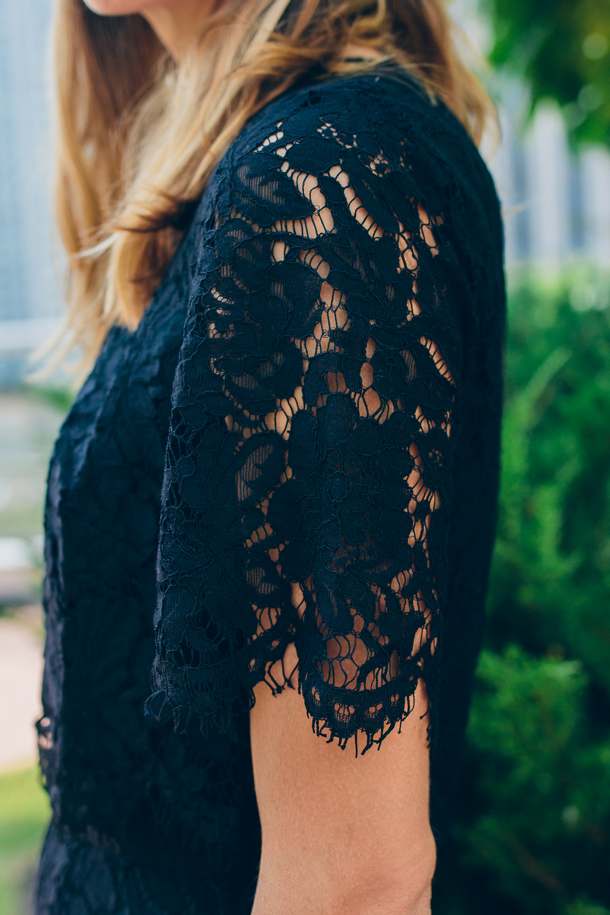Black Lace Dress — via @TheFoxandShe
