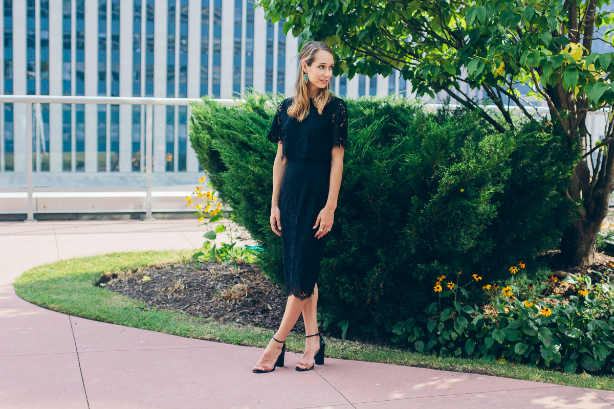 Black Lace Dress — via @TheFoxandShe
