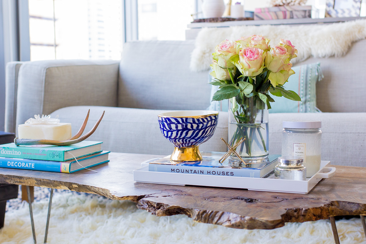 coffee table styling — via @TheFoxandShe