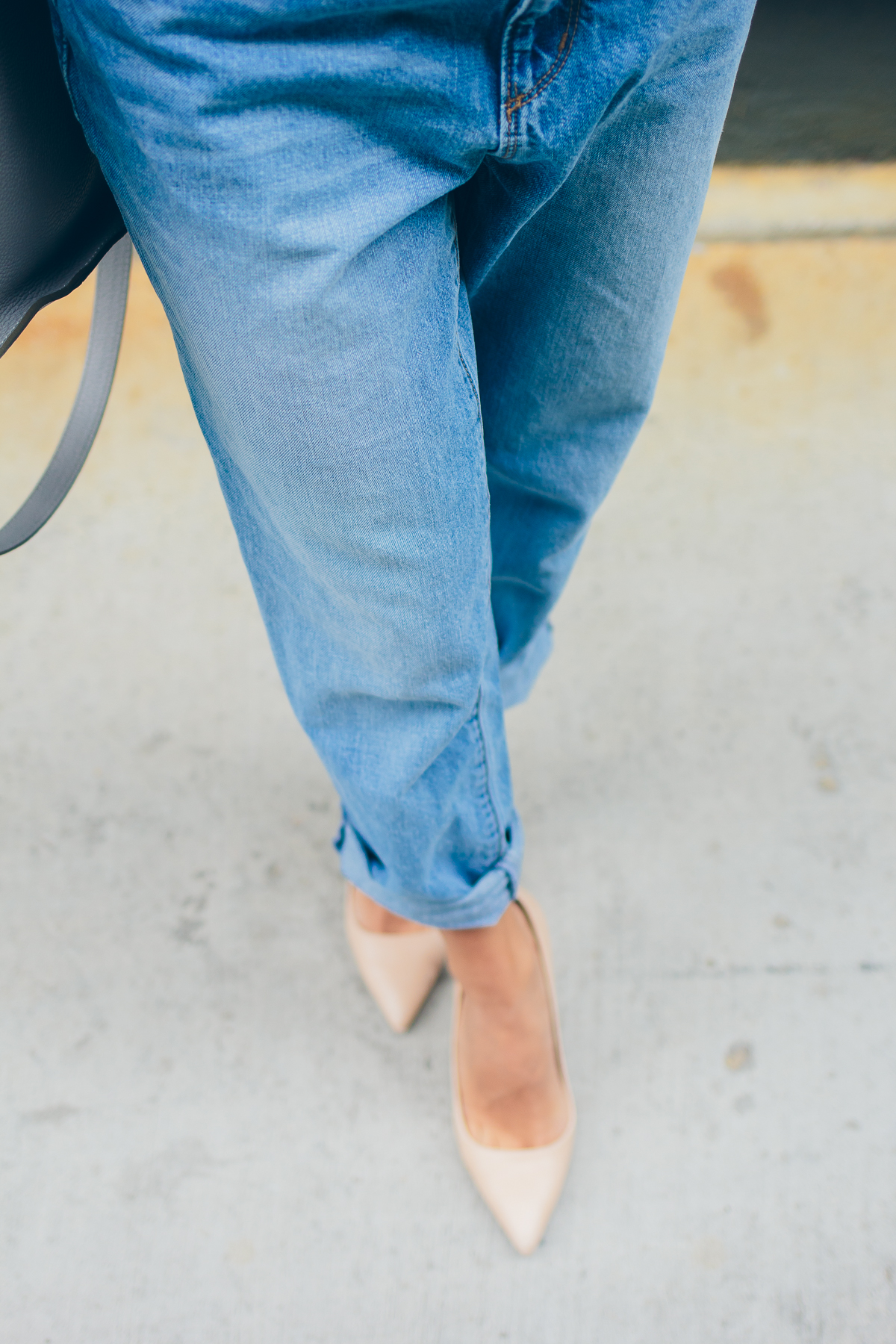 boyfriend jeans — via @TheFoxandShe