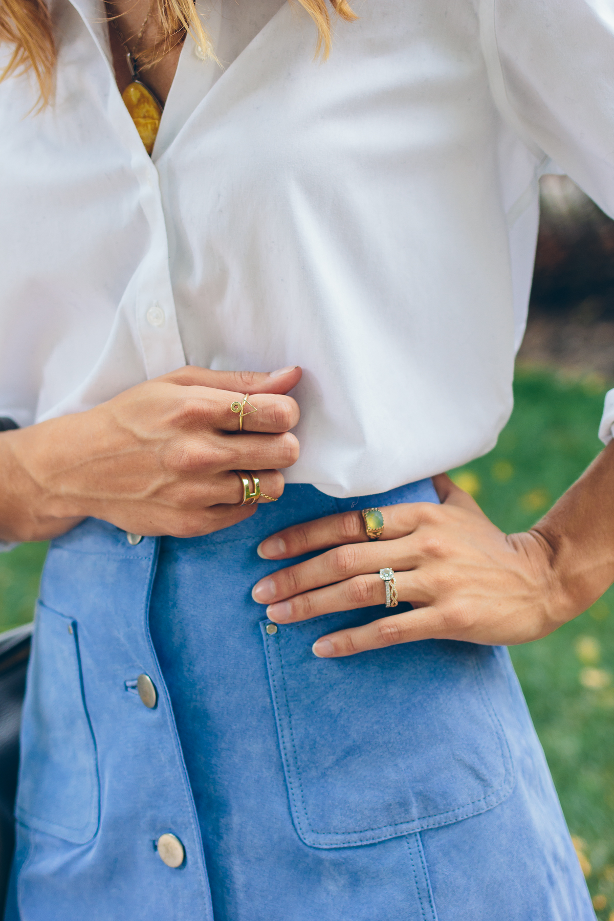 buttoned up suede skirt — via @TheFoxandShe