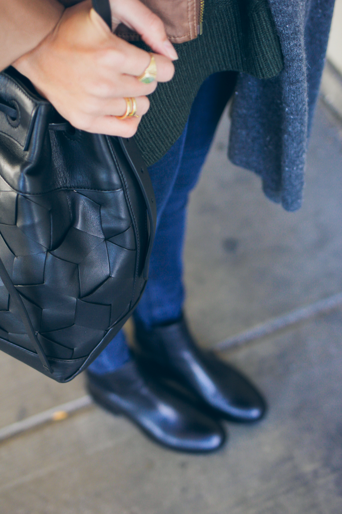 woven leather bag — via @TheFoxandShe