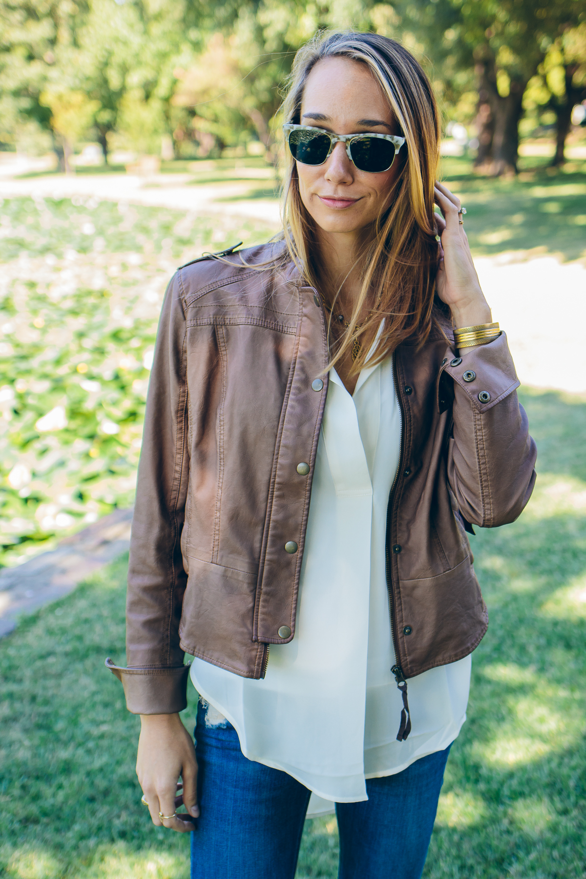 vegan leather jacket — via @TheFoxandShe