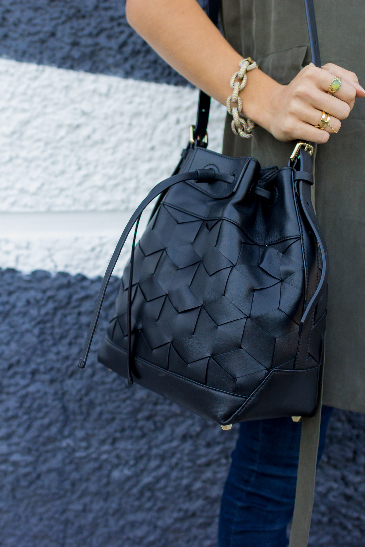 woven bucket bag — via @TheFoxandShe