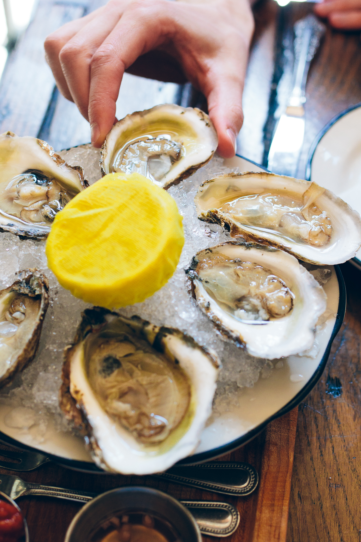 oysters on the half shell — via @TheFoxandShe