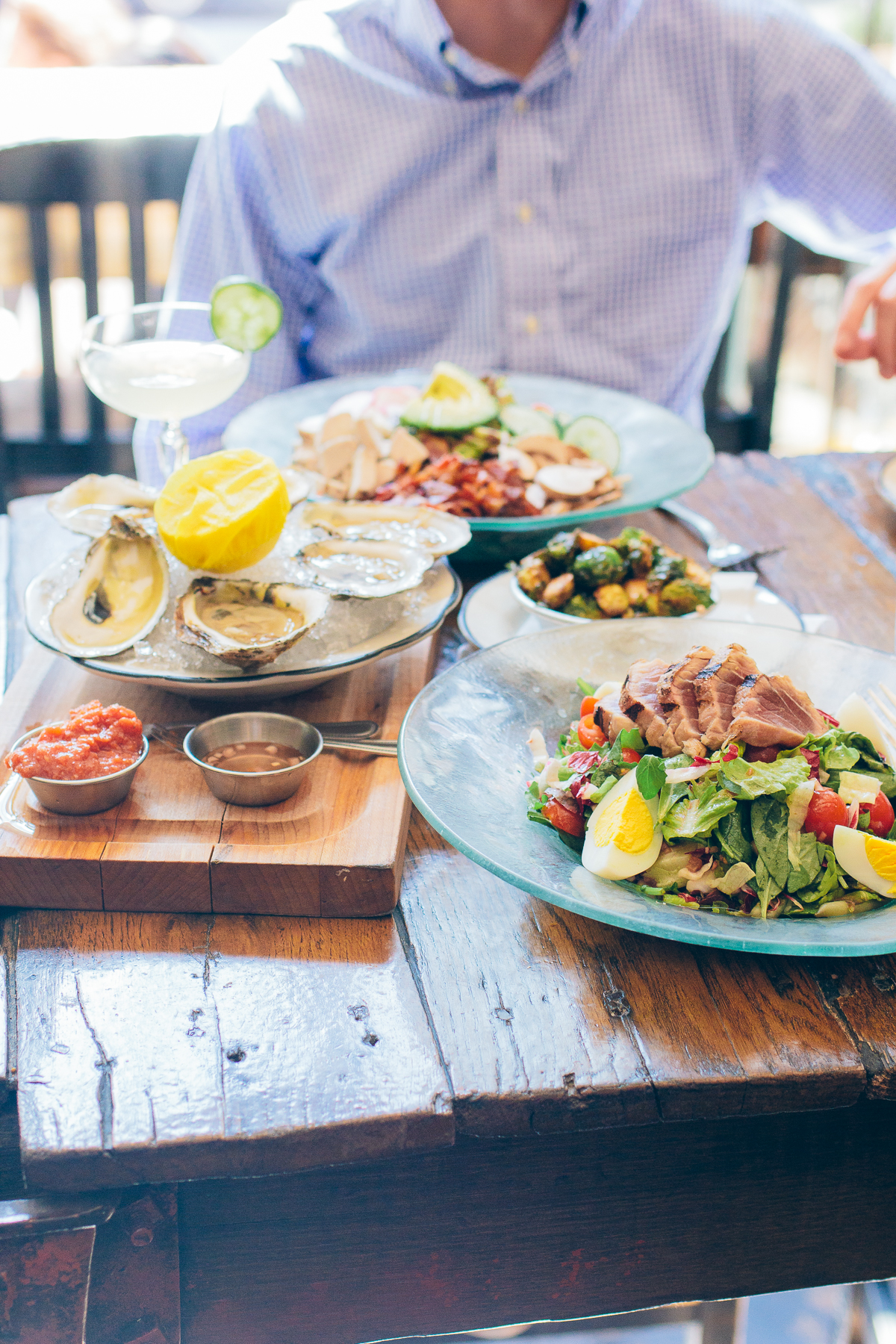 seared tuna and cobb salads — via @TheFoxandShe
