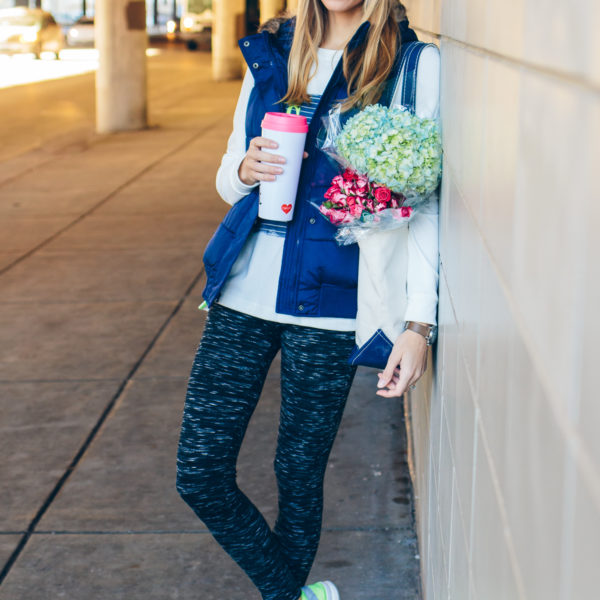 gap factory athletic wear, fur-lined hooded vest — via @TheFoxandShe