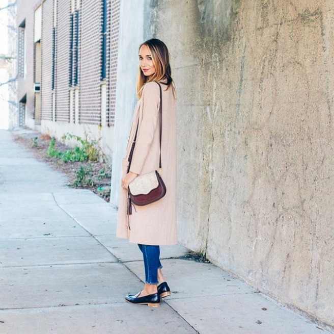 long cardigan, casual outfit — via @TheFoxandShe