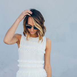 White Pom Dress