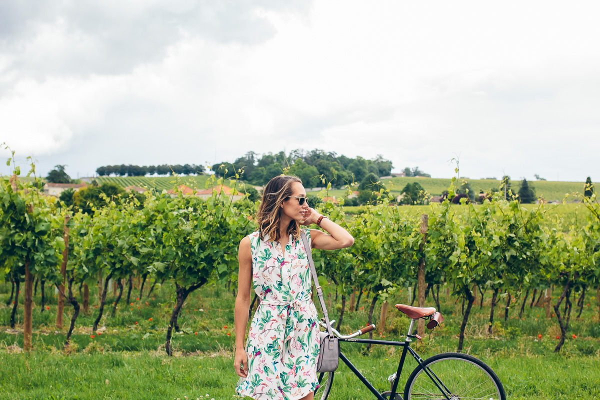 biking through Bordeaux France