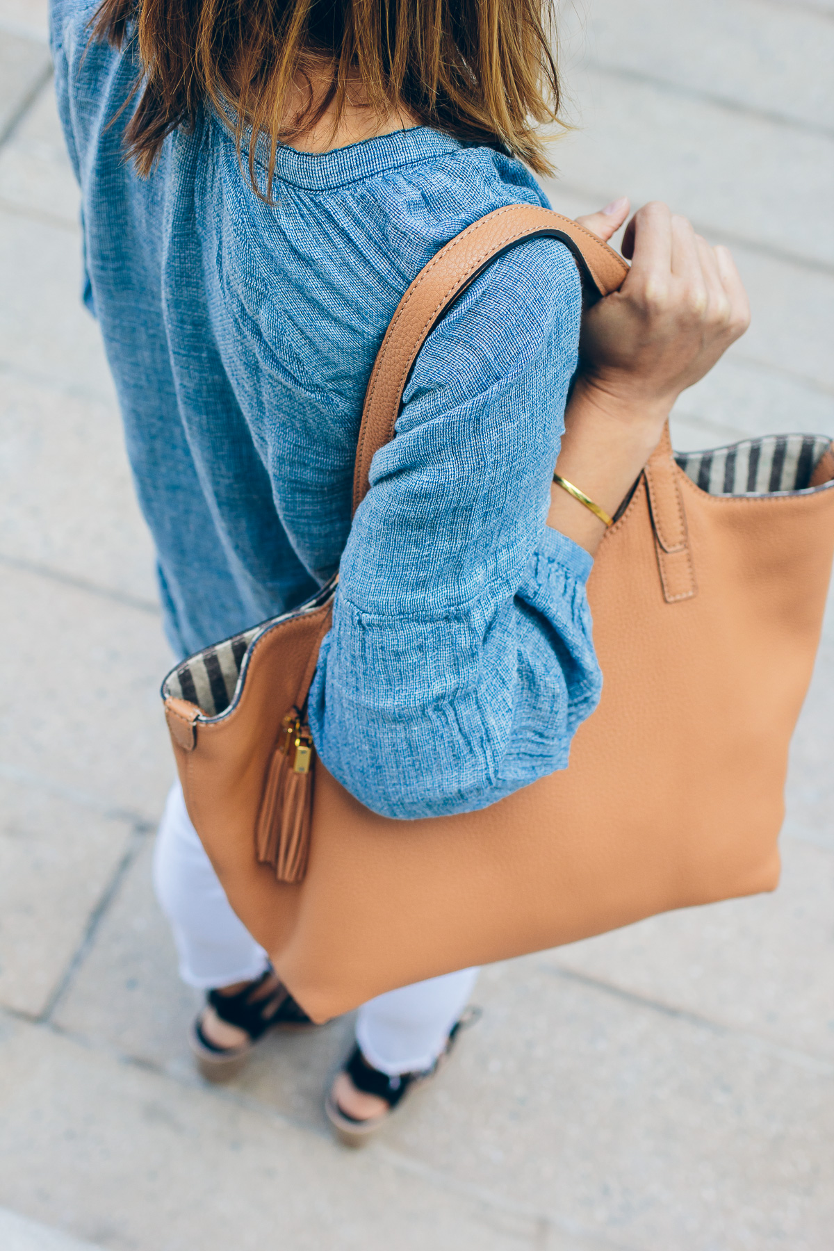 leather carryall tote