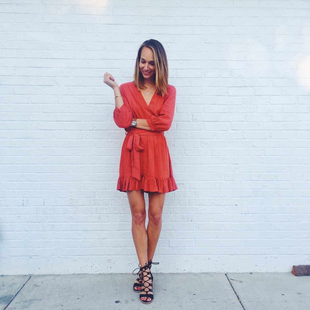terracotta dress