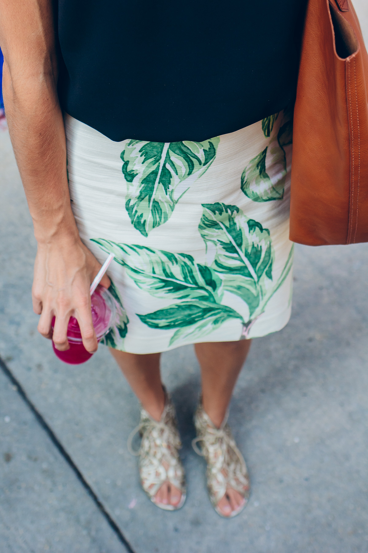 palm print skirt
