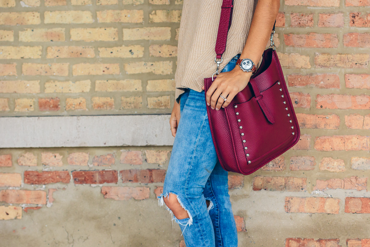 wine colored fall bag