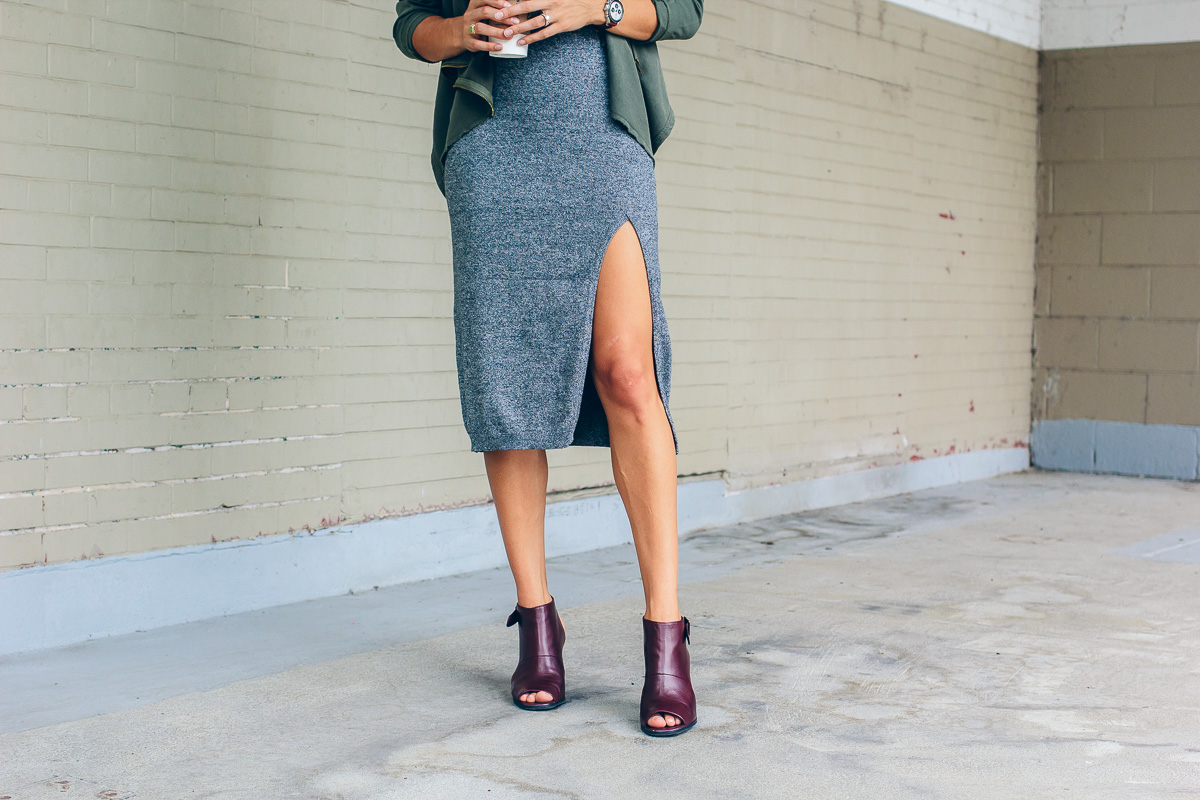 dress with slit
