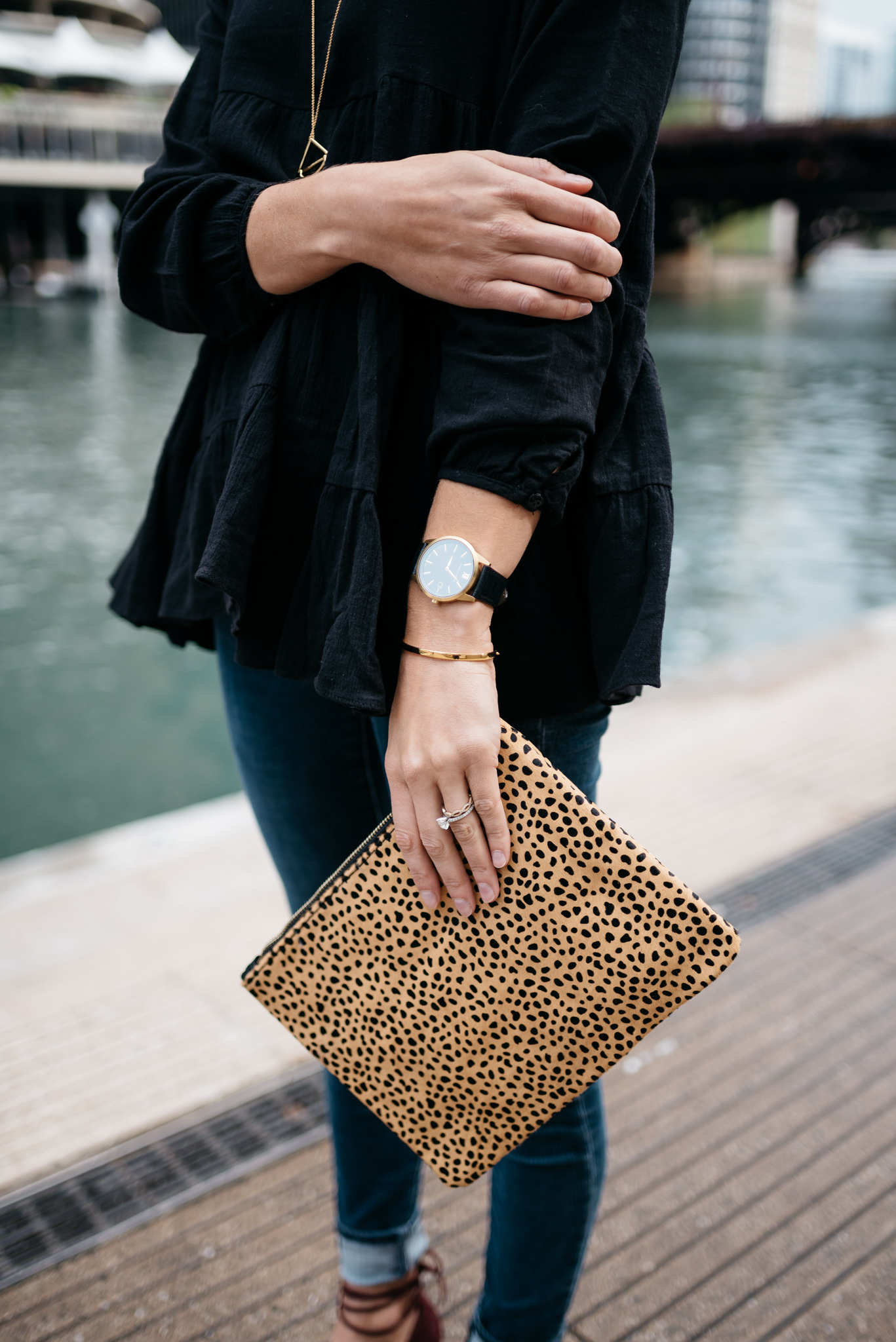 affordable leopard clutch
