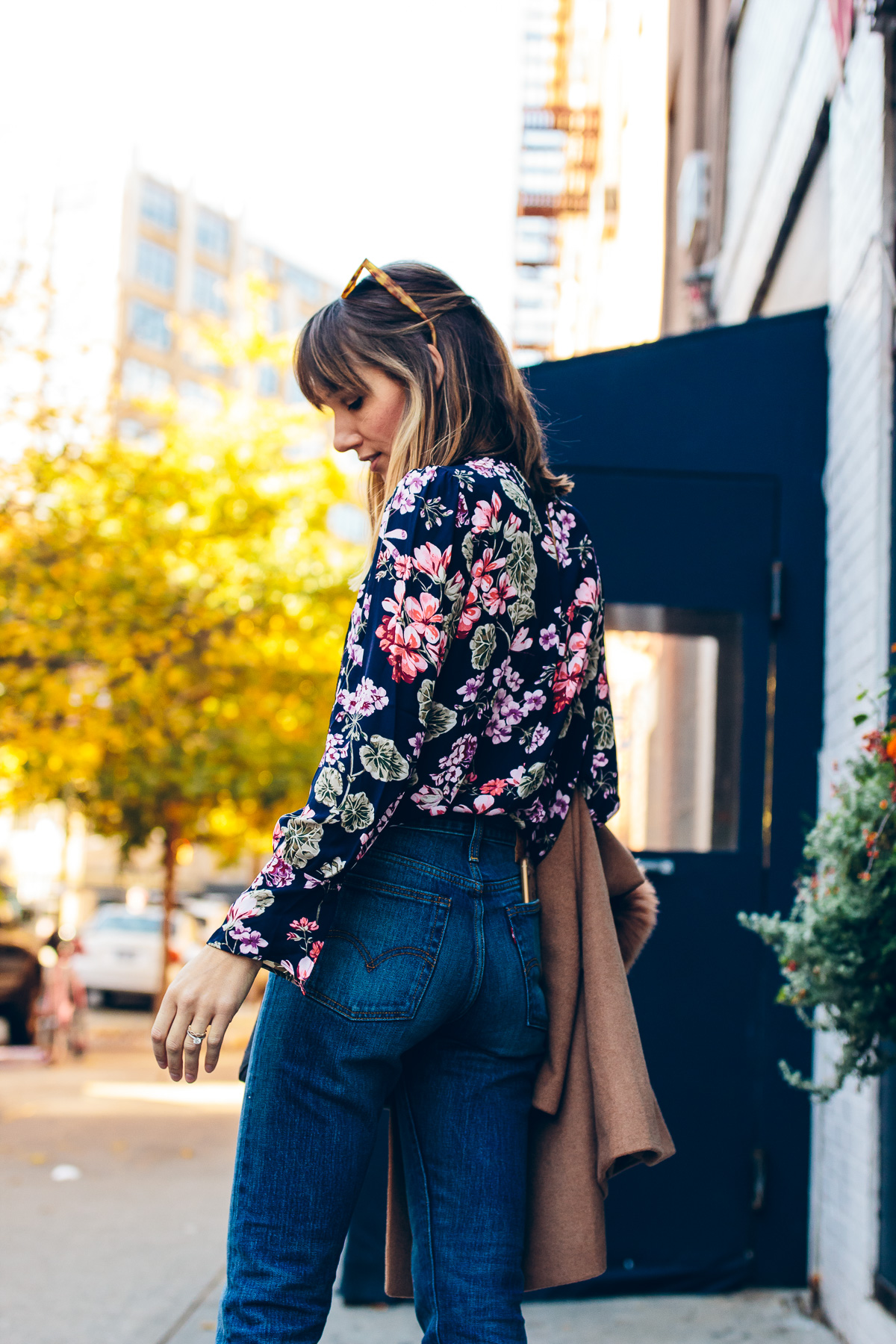 how to wear florals in fall