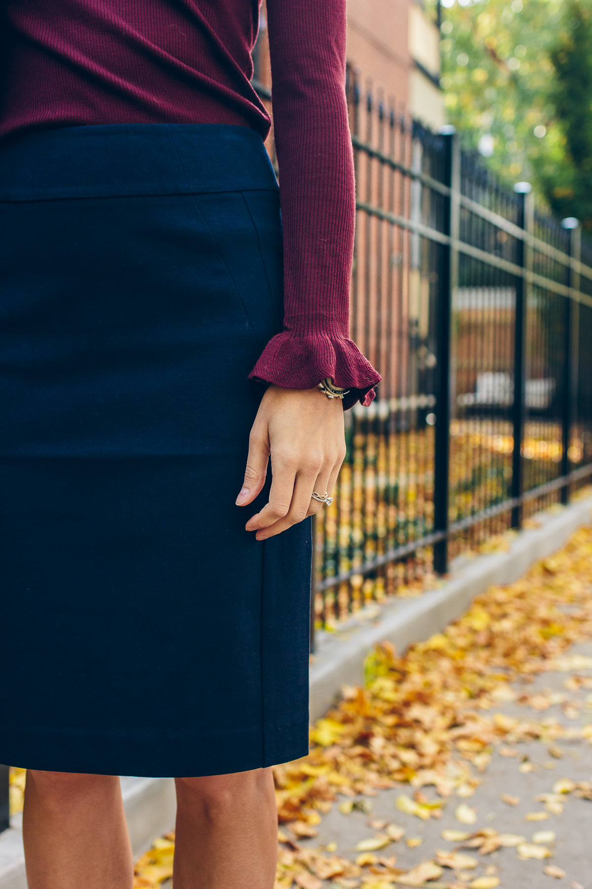 ruffle cuff sweater