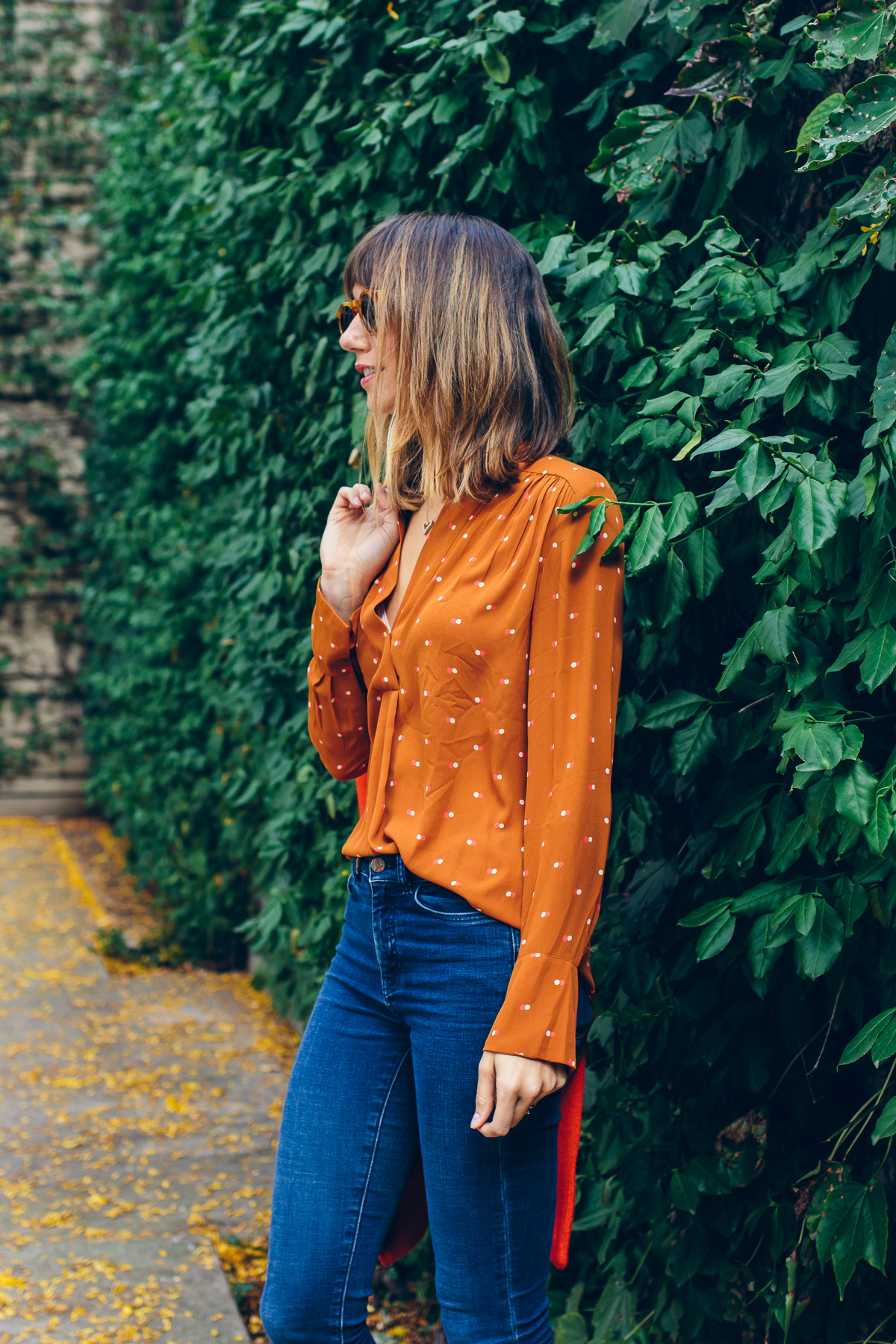 burnt orange shirt