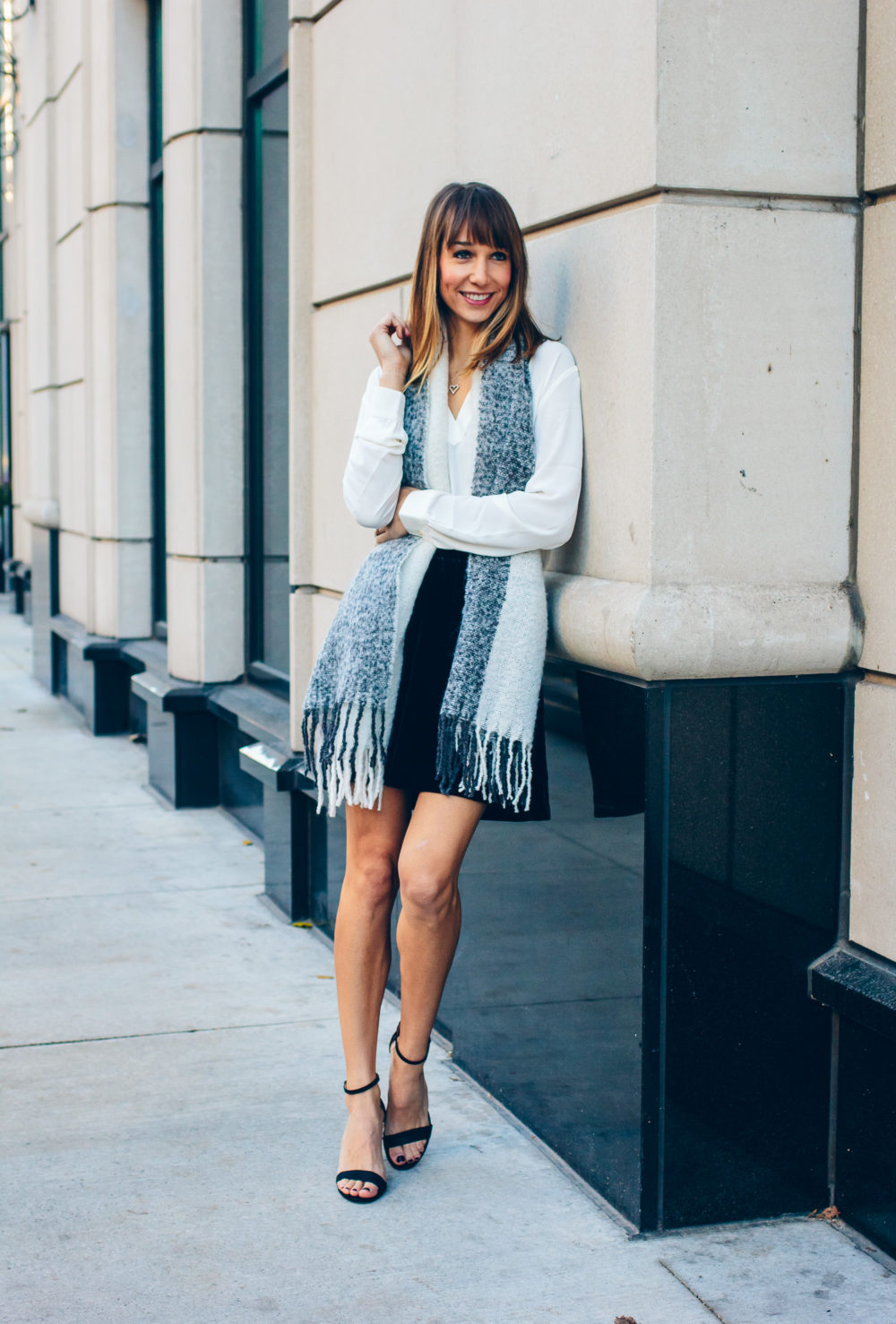 How to Wear a Velvet Skirt for the Holidays