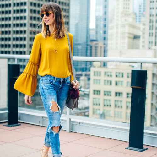 bell sleeve shirt