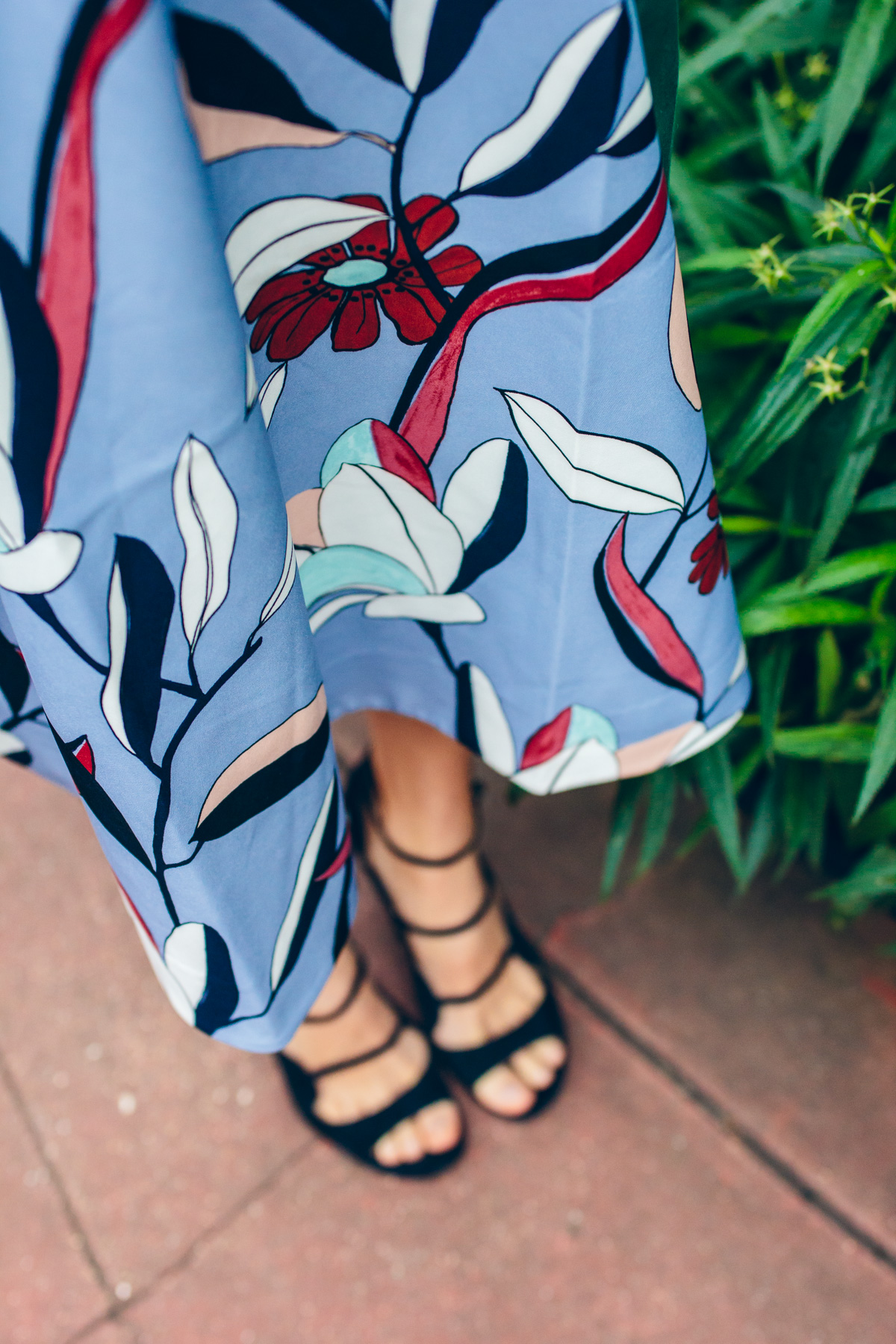 watercolor floral dress