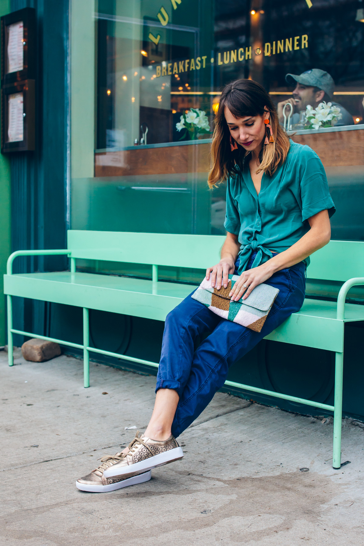 Blair Staky of The Fox & She wearing @anthropologie