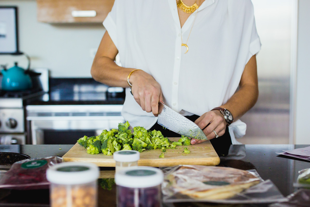 prepping veggies #eatinghealthy