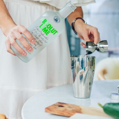 Cucumber, Mint & Absolut Lime Cocktail