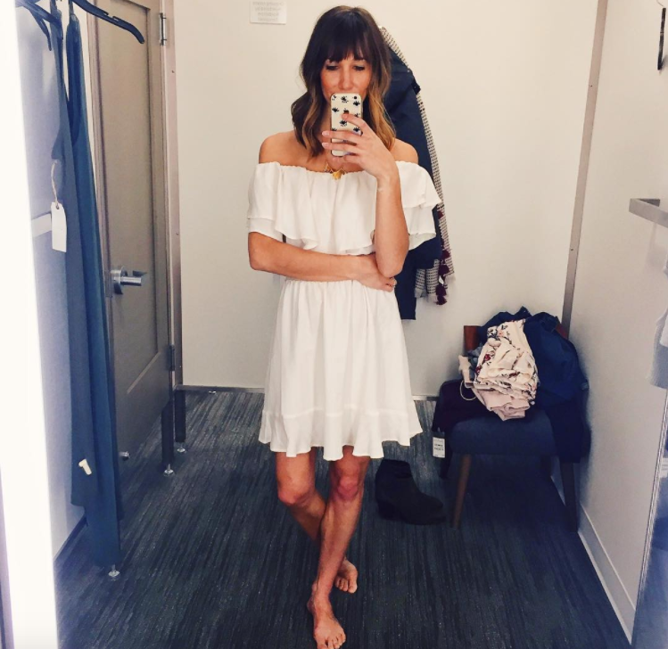 off the shoulder dress