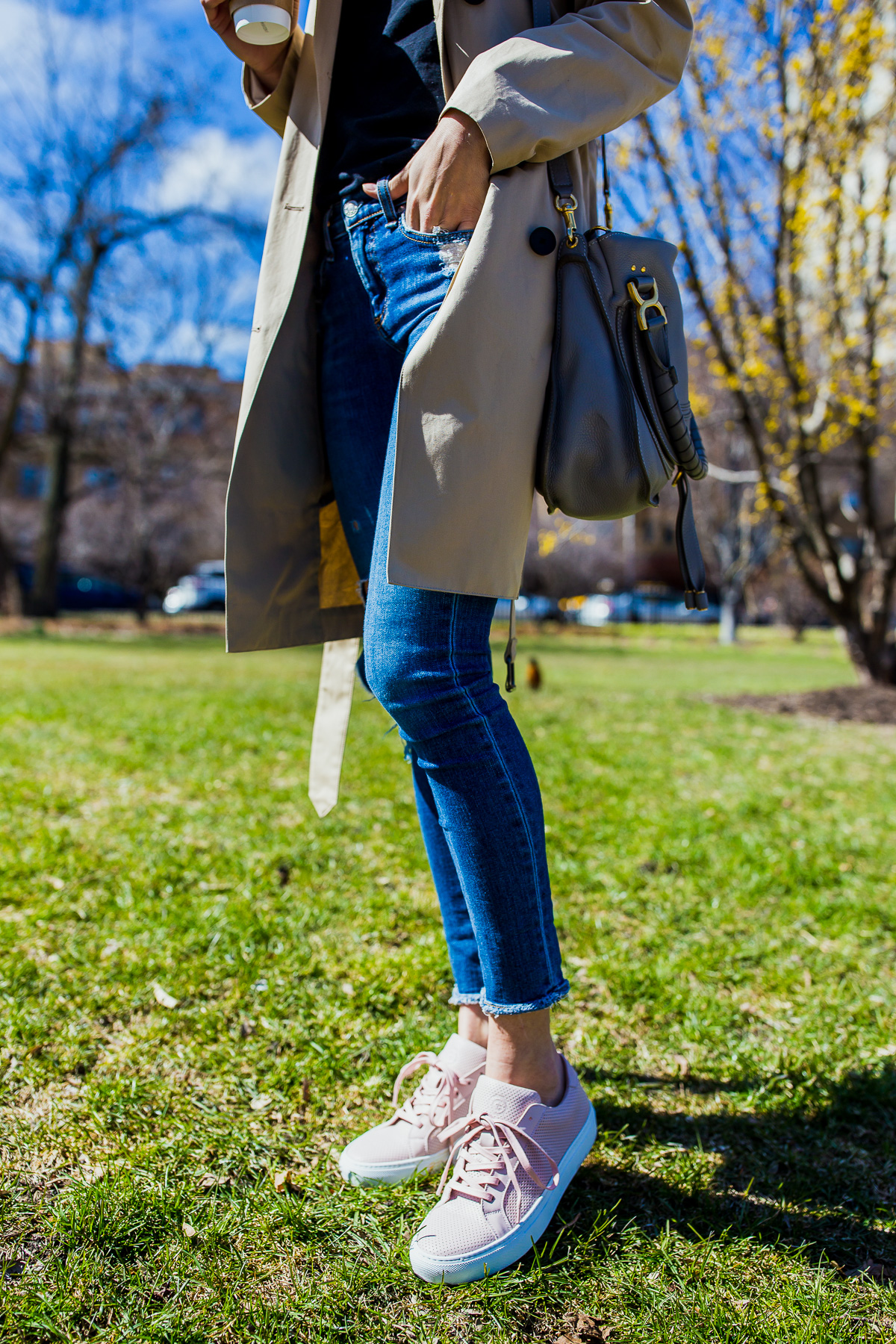 pink sneakers
