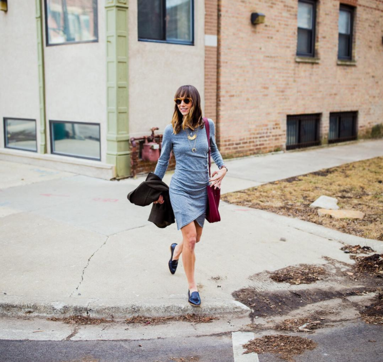grey dress