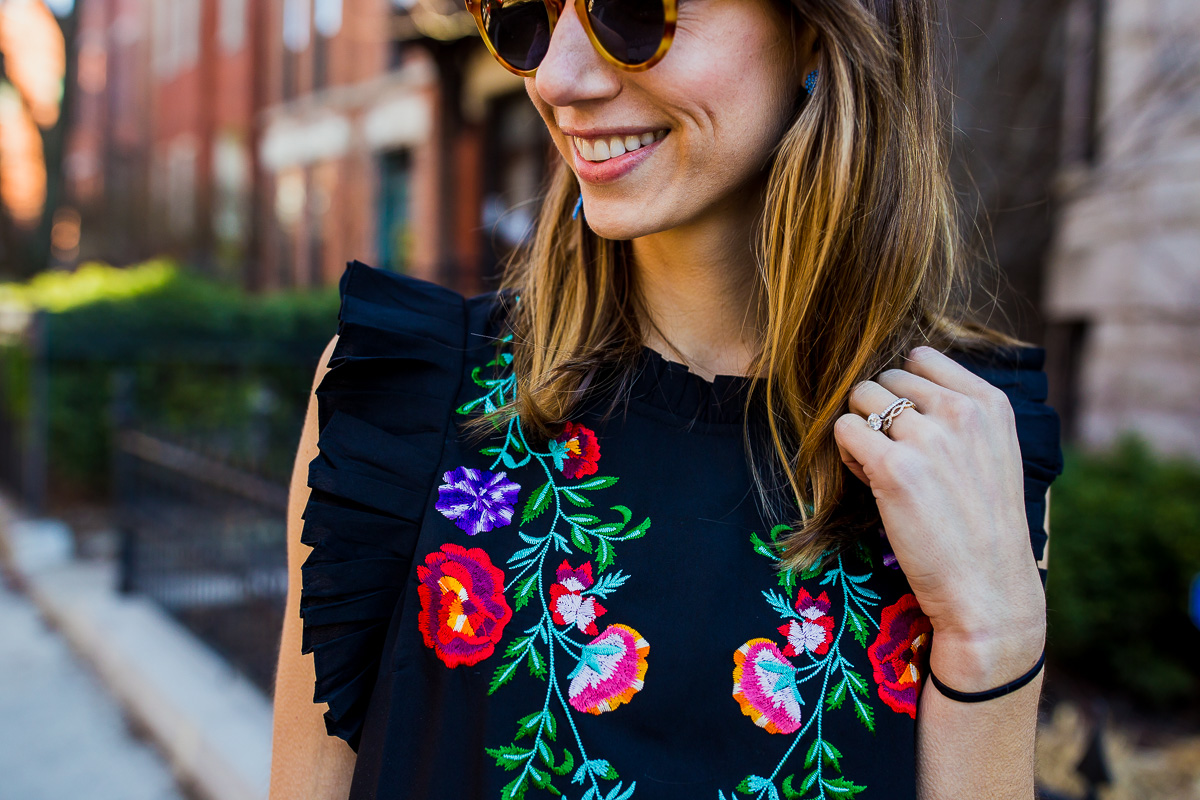 ruffle sleeve shirt