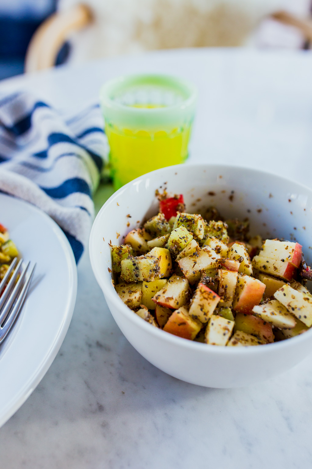 fruit with ground flaxseed