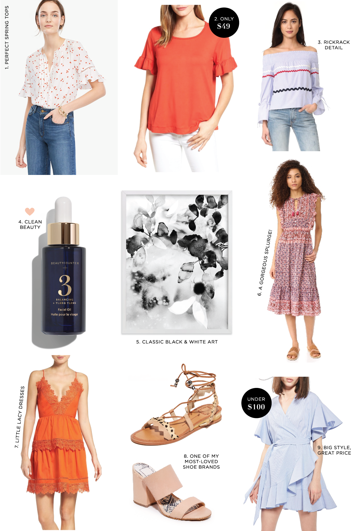 pretty spring pieces and clean beauty