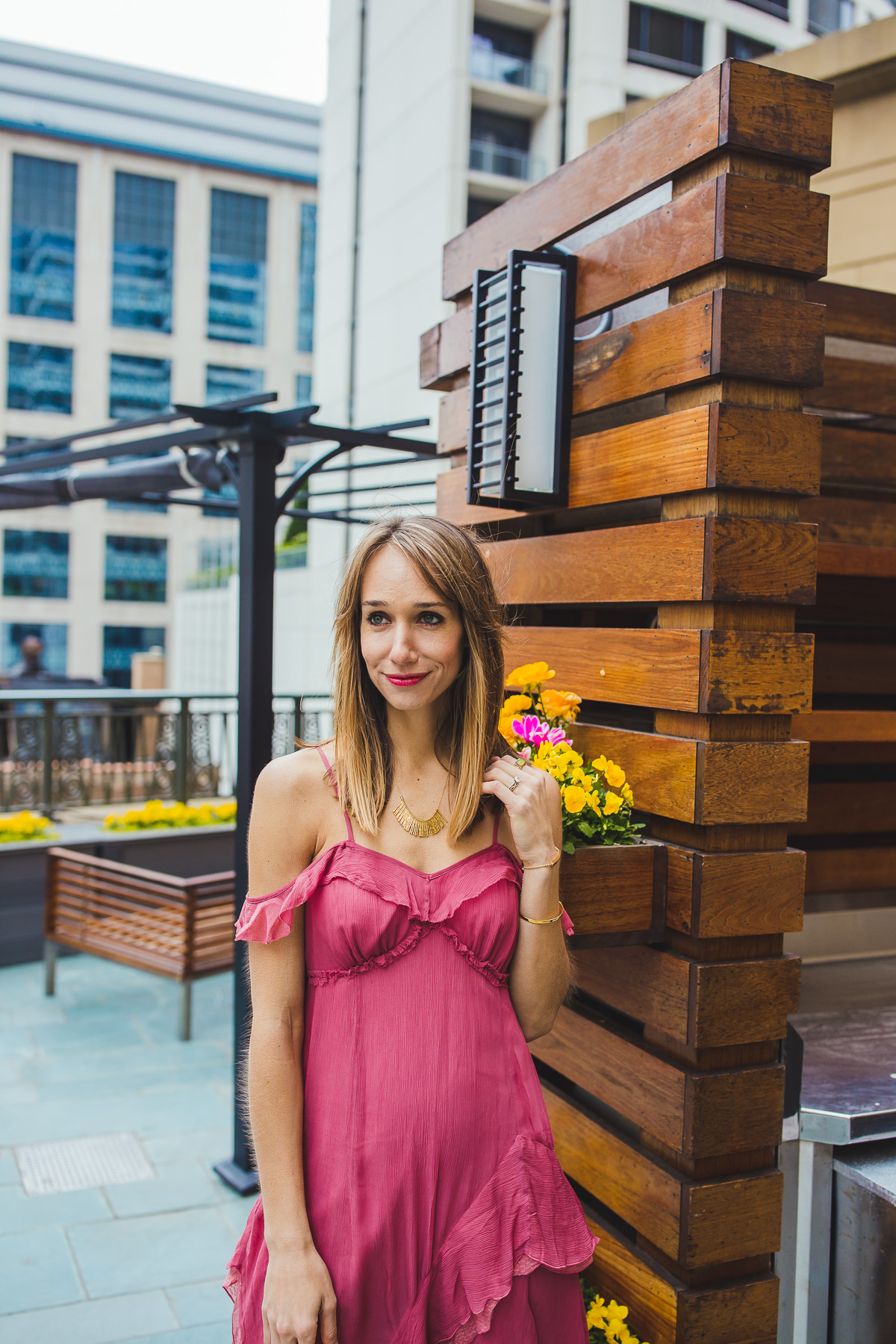 ruffled dress