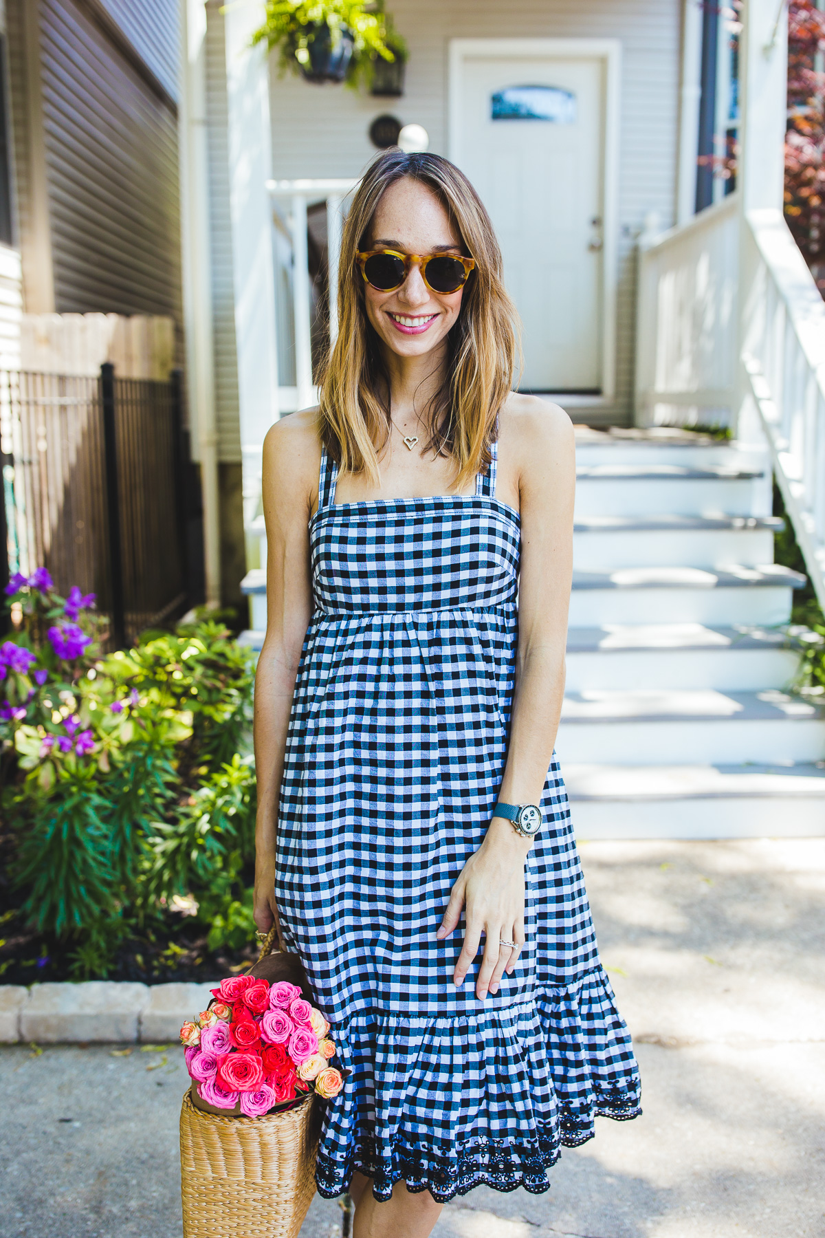how to wear a gingham dress