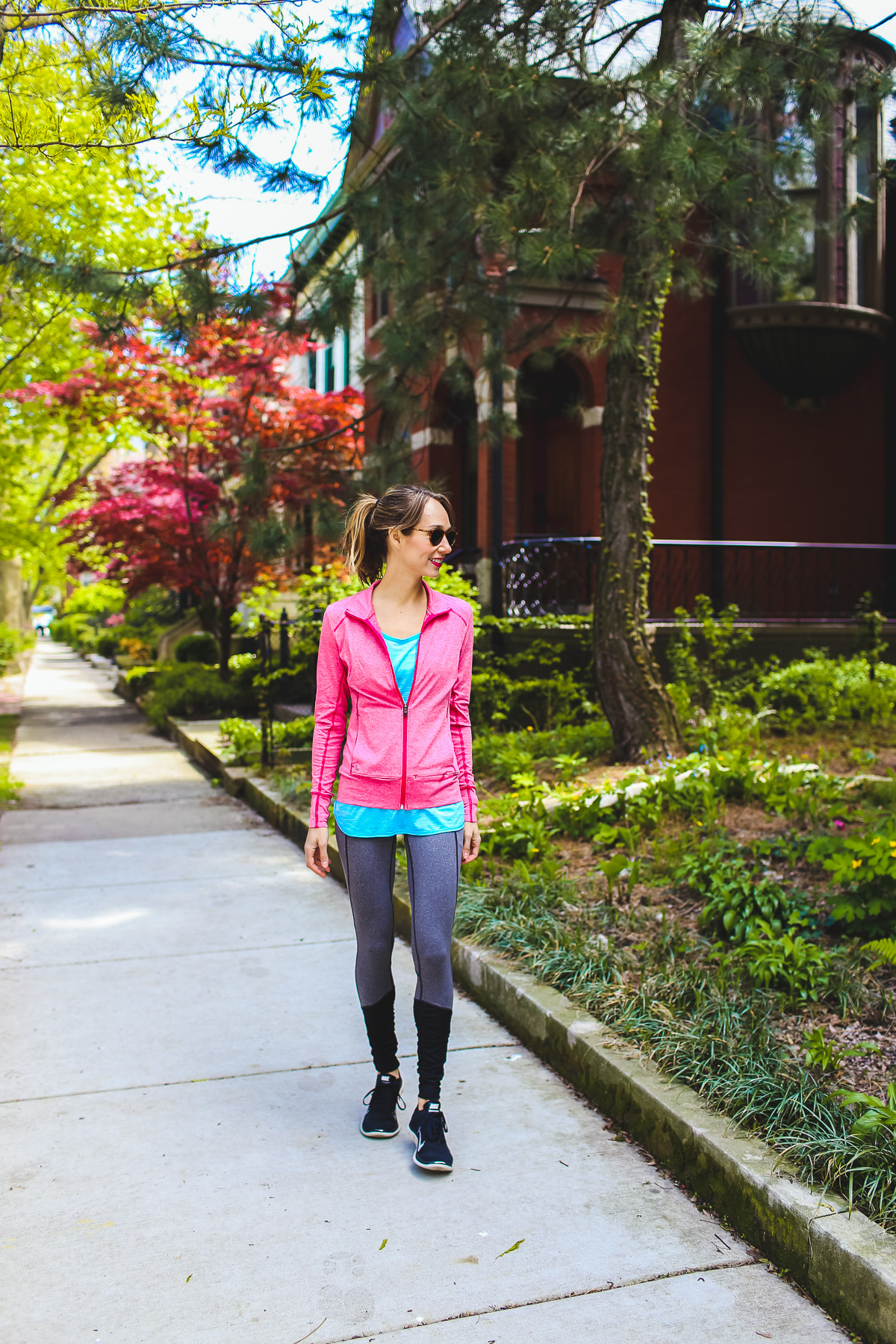 colorful workout outfit