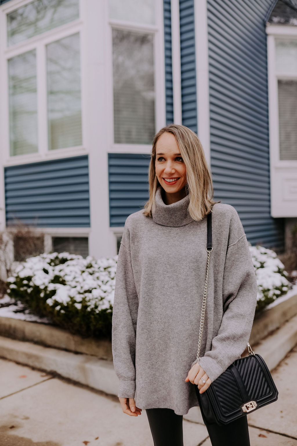 grey oversized sweater