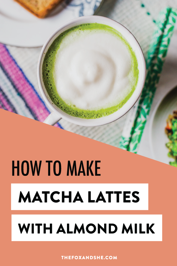 This hot matcha latte recipe is quick and easy and doesn't give you a caffeine crash like coffee. I'm walking you through how to make a matcha lattes at home with a few simple ingredients and steps. The secret to supercharging this healthy matcha latte is the addition of collagen peptides! Click through for this almond milk matcha latte recipe and more healthy living tips. #healthyliving #matchalatte