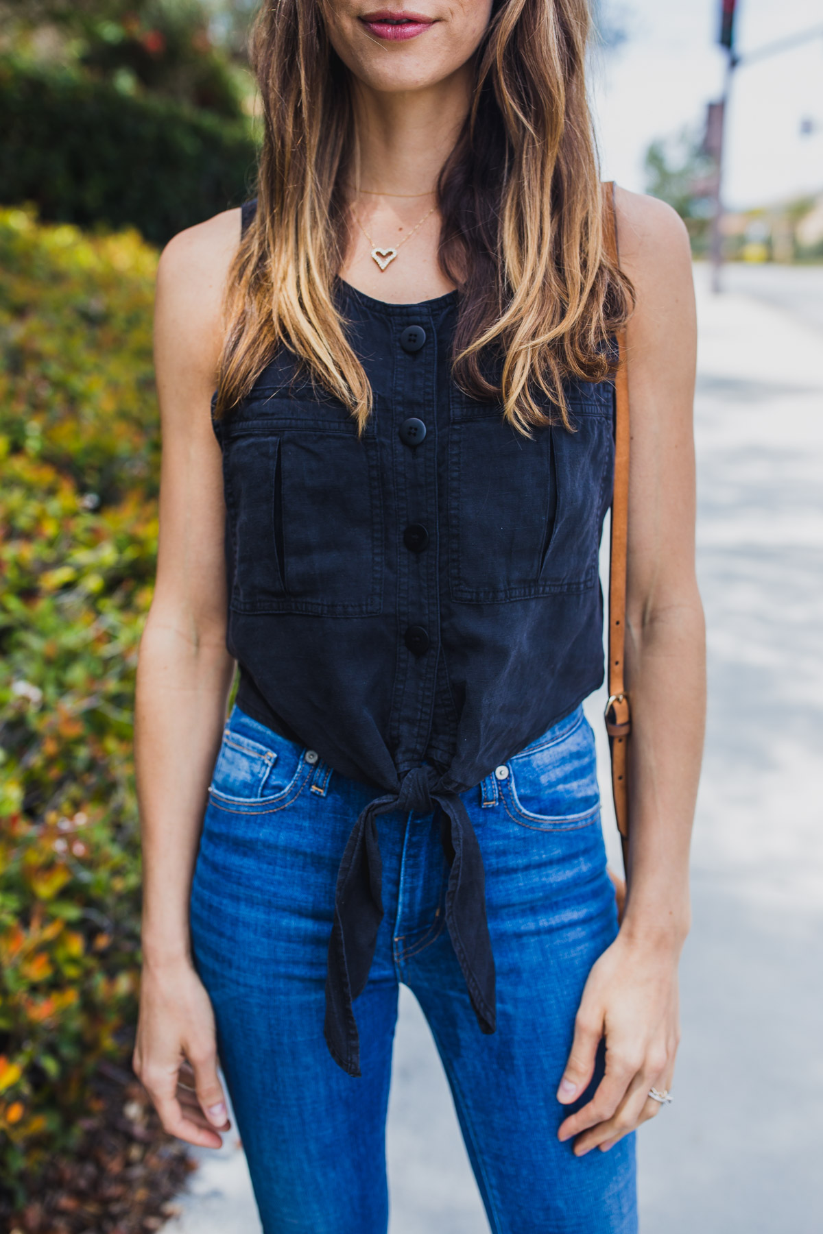 tie front shirt from free people