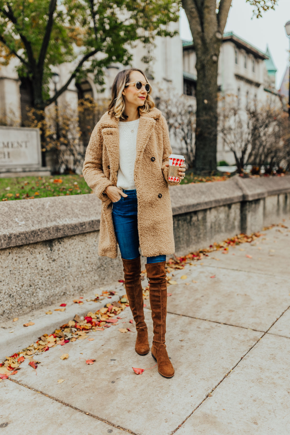 over the knee boot outfit winter