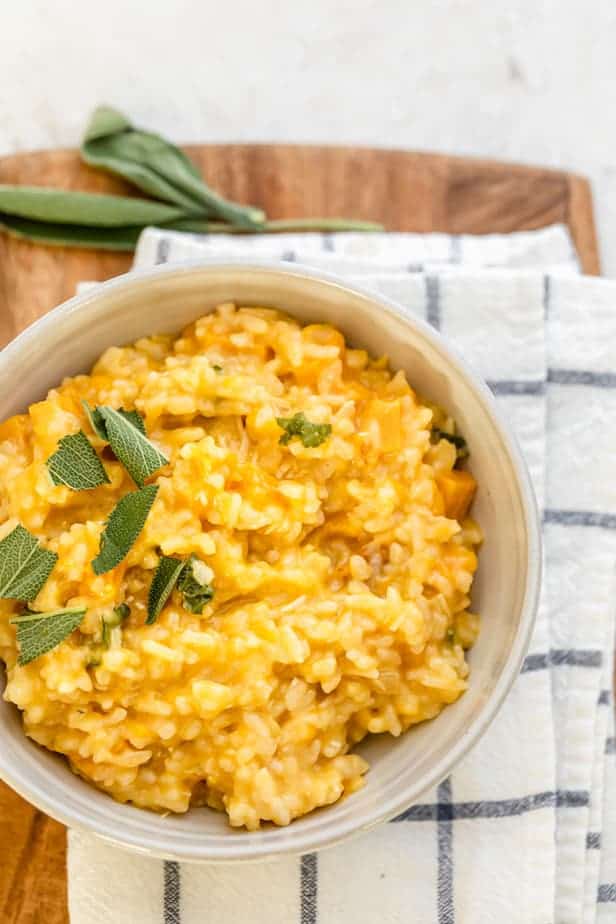 butternut squash risotto | 15 healthy thanksgiving recipes